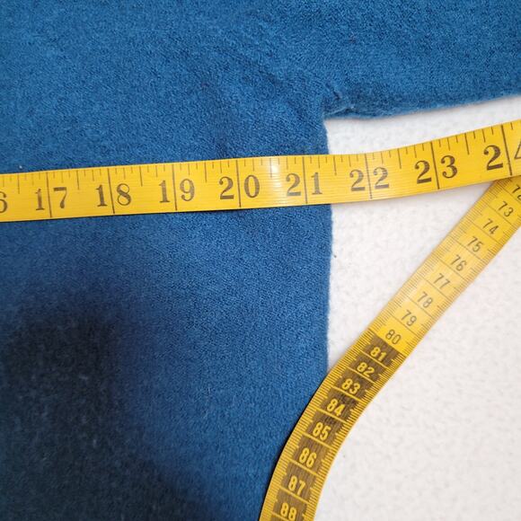 Dillards Womens Cardigan Blazer L Wool Turquoise Classic 80s Modest Grandma - Picture 3 of 11